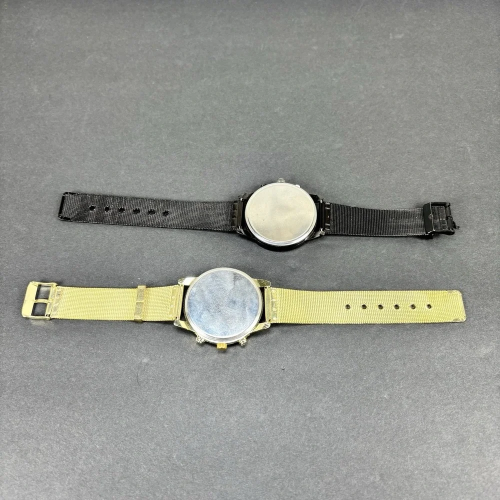 DEYROS Multifunctional Calendar Luminous‎ Men's Watches lot of 2 TESTED